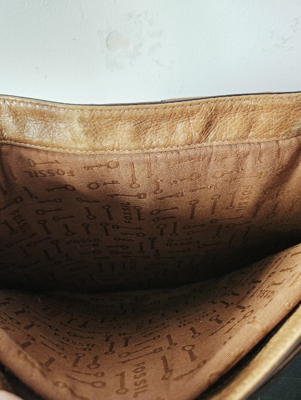 Fossil Maddox Messenger Bag Brown Leather Laptop Crossbody Bag - Picture 9 of 9